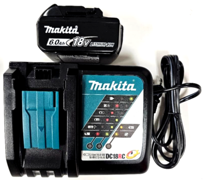 1) NEW GENUINE Makita BL1860B 18V 6.0 AH Battery, (1) DC18RC 