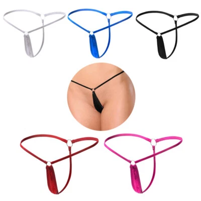 MARKENLOS Frauen Sexy Mini Tanga Micro G-String Unterwäsche Höschen Dessous Slips R B