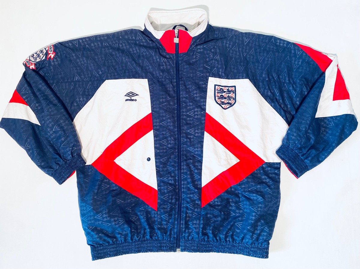 England Adult L National Team Football Training Jacket 1990
