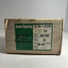 ACME TA-1-81323 .100 KVA 208 240 277 380 Electric Industrial Control Transformer