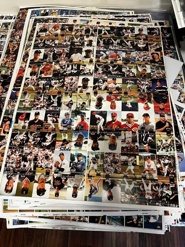 UNCUT SHEET 1993 Topps Stadium Club Murphy Derek Jeter Yankees RC Rookie #117