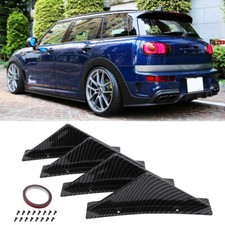 Carbon Rear Bumper Diffuser 4 Fins Spoiler Lip For Mini Cooper Clubman 2016-2024 Carbon Rear Bumper Diffuser 4 Fins Spoiler Lip For Mini Cooper Clubman 2016-2024