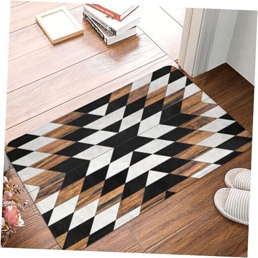 Bathroom Rug Mat Bath Mats for Bathroom One Size Tribal Aztec Western Wooden