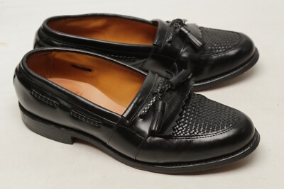 Allen Edmonds Cody Woven Tassel Loafers Mens 9 D Black  display picture 3