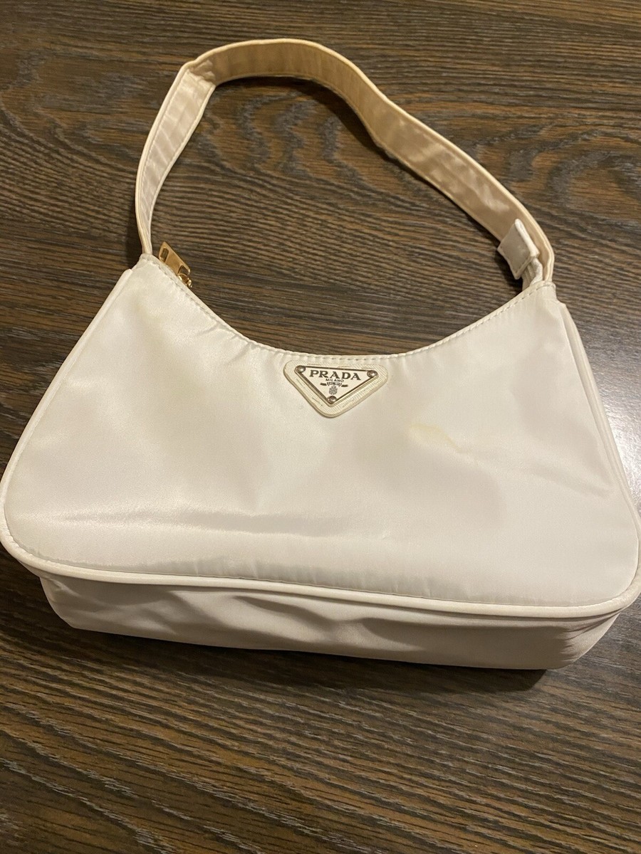 PRADA Hand Bag Nylon White, unsure of authenticity. | eBay