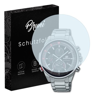 Bruni 2x Folie für Casio EFS-S590D-1AVUEF Schutzfolie Displayschutzfolie
