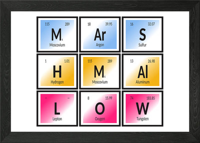 Elements of Marshmallow Gerahmtes Wandbild Poster Leinwanddruck Bild