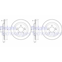 2X Delphi Bremsscheiben 284Mm Voll Hinten Passend FÜR Hyundai I30 KIA Cee'd PRO