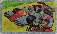 Race Car Driver Tank Art Menko Card Japanese Vintage