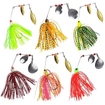 High Carbon Steel Spinnerbaits - 6Pcs Bass Lures
