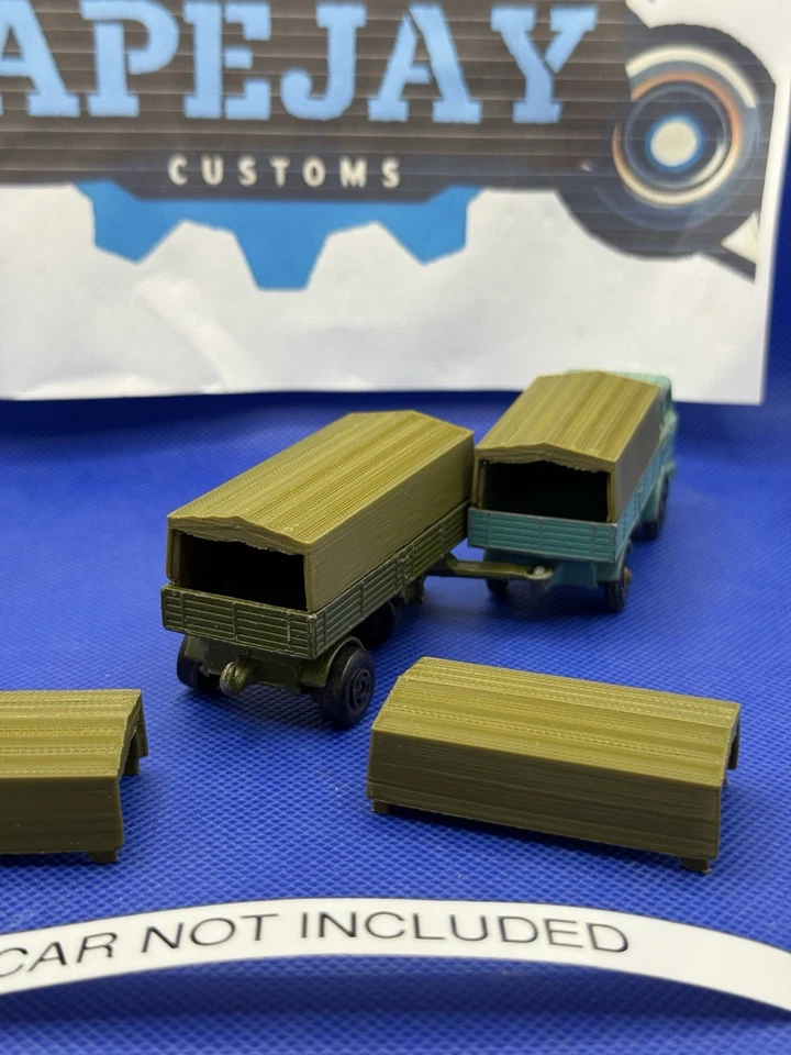 1 NEW SET OF green CANOPYS FOR Matchbox No.1 & No.2 Mercedes Truck And Trailer - Image 4 of 4