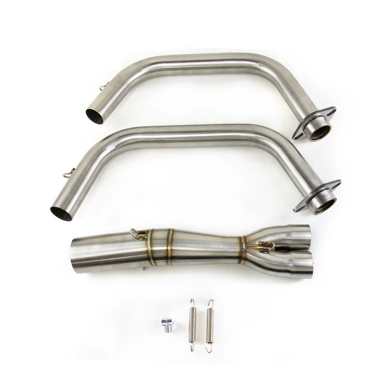 全排气消声器管适用于川崎 Vulcan S650 VN650 EN650 2015-2025 银色 — 第 3/4 张图片