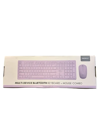 Macally Bluetooth Keyboard and Mouse Combo for Mac Mini/Pro, iMac, Purple 