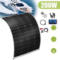 200W 12V Flexibel Solarpanel Solarmodule Kit Solaranlage Mono Wohnmobil Boot Rv