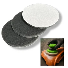 LiME LiNE 6" Hook & Loop Gray Scuffing Discs for Orbital Sanders -  Pack of 3