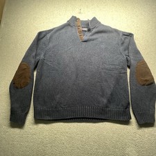 Chaps mens 1978 Knit sweater elbow patches xxl