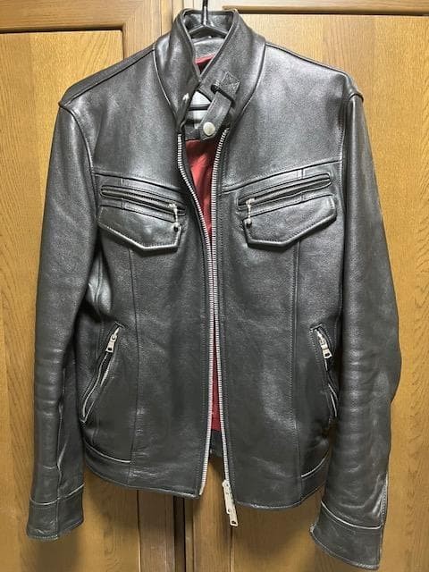 Buffalo Bobs Lamb Leather Single Riders Jacket Size M Black