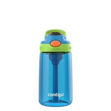 Contigo Autospout Kids Water Bottle 14oz Pack of 1 , Blue Poppy/Cool Lime