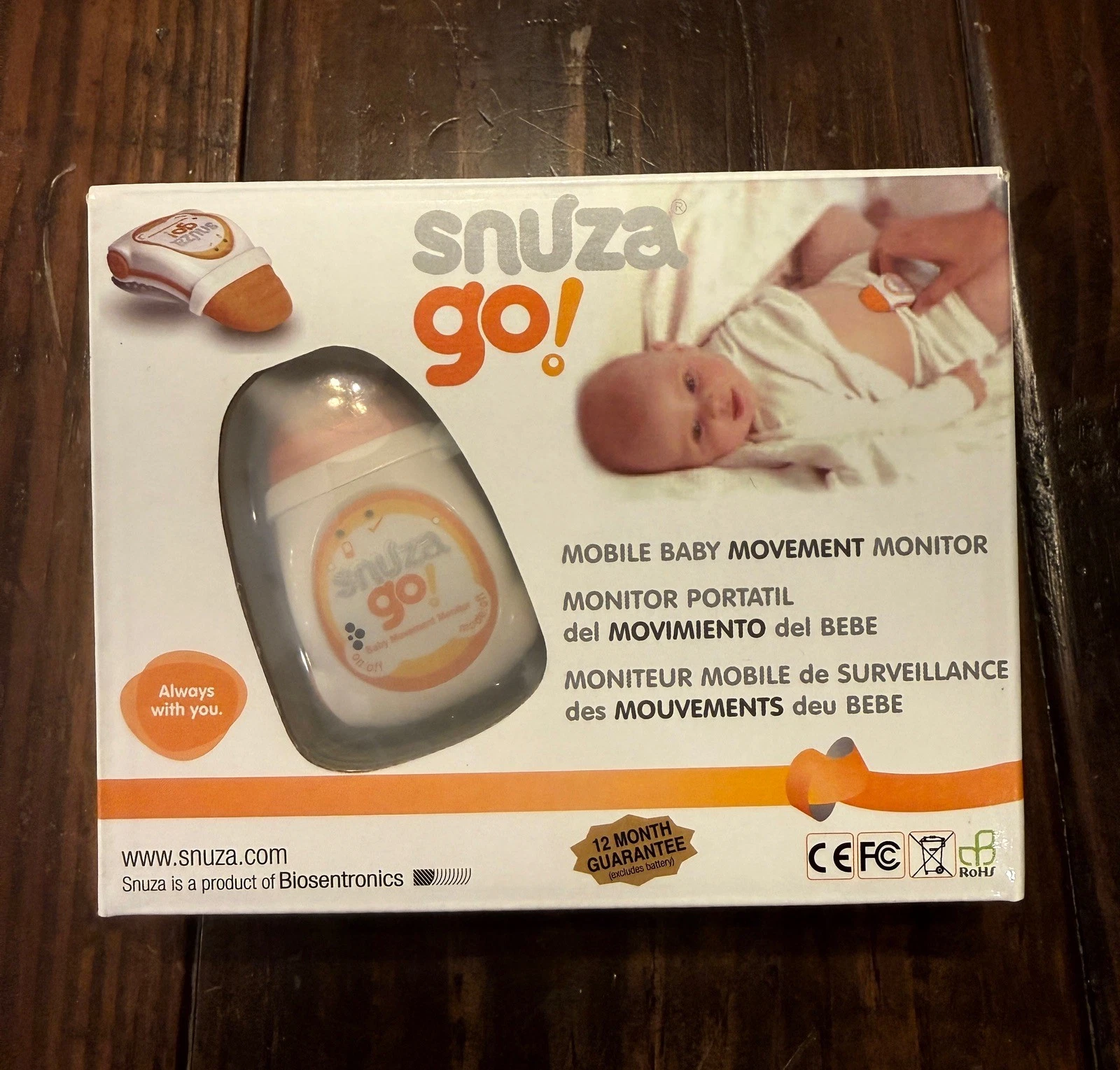 SNUZA GO Mobile Baby Movement Monitor w/ Box