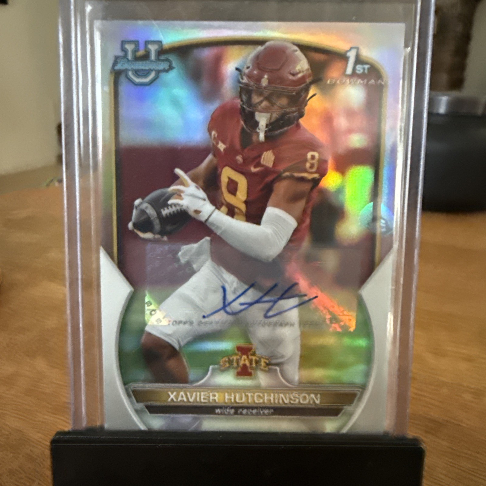 2022 Bowman Chrome U - Xavier Hutchinson 1st Bowman Refractor Auto /499 #32 RC