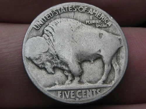 1913 D Buffalo Nickel 5 Cent Piece- Good Reverse Details- T2, Type 2