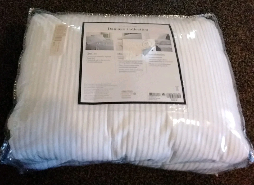 Juego de edredón Charter Club diseño damasco rayas doble/doble XL 2 PIEZAS Foto 3 de 3