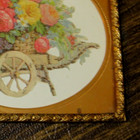 Dollhouse Wall Picture in Antique Gold Gilt Frame + Antique Scrap  — photo 5