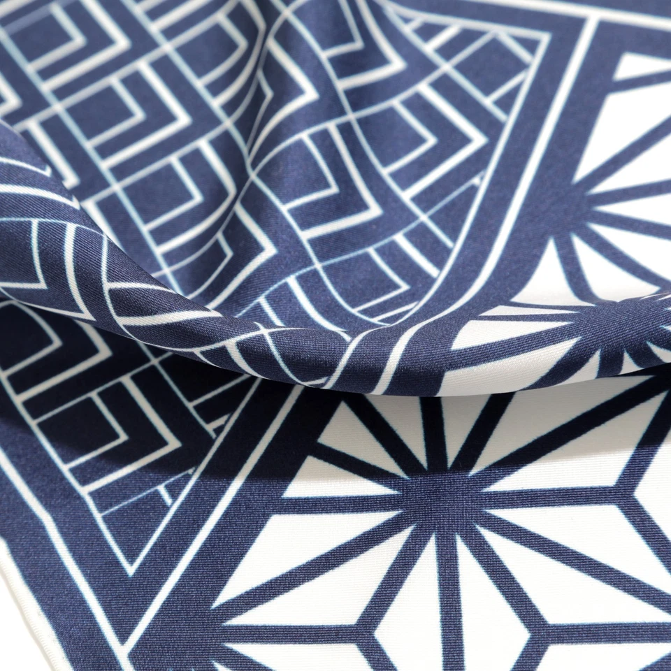 Cuadrado de bolsillo para hombre 100 % sarga de seda para traje pañuelo geométrico japonés Foto 4 de 4