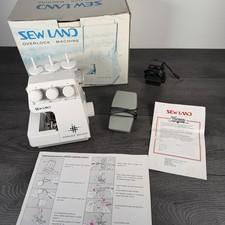 Sew Land Overlock Machine Model SM-1091 Lightweight White Tested Working
