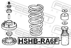 FEBEST-OE HSHB-RA6F.OE Tapa Protectora/Fuelle, Amortiguador para ACURA, HONDA, HON - Imagen 2 de 2