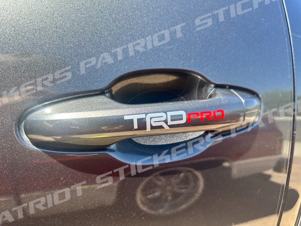 4 calcomanías adhesivas para manijas de puertas TRD PRO, para Toyota Tacoma, Tundra, 4Runner, FJ Foto 4 de 4