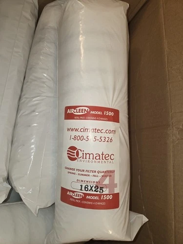 Cimatec Air Screen 1500 Filters 8 Sheets 16" x 25" OEM Original NOT FAKE
