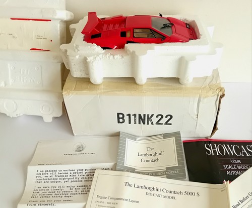 Franklin Mint Mini Lamborghini Countach. 1:24 Scale. Boxed. - Picture 1 of 23