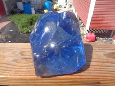 Glass Rock Slag Pretty Clear Sapphire Blue 9.12 lbs ZZ26 Rocks Landscape Aquariu
