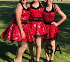 Dance Costume Red Polka Dot Jazz Adult Small