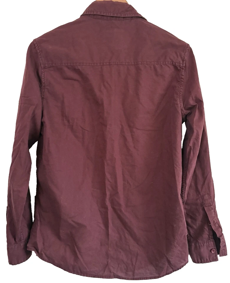 Camisa de vestir Alexander Julian colores para hombre pequeña abotonada lisa malva ahumada Foto 3 de 3