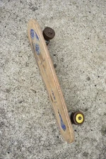 1960s Zipees Sidewalk Surfboard Major M369 Blue/Natural Wood Vintage Skateboard