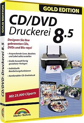 Cd Dvd Druckerei 8 5 Gold Edition Cd Labels Cd Cover Und Booklets Erstellen Ebay