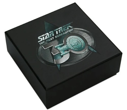 2017 $2 Next Generation Lieutenant Commander Worf STAR TREK 2 Oz Silver Coin. - Picture 5 of 6