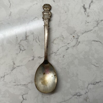 Vintage International Silver Plate Campbells Soup Kids Girl In Dress Spoon VTG