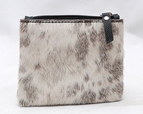 100% Echt Rindsleder Münzbörse Echtleder Haare ON Western Damen Geldbörse W-5 - Bild 1 von 3