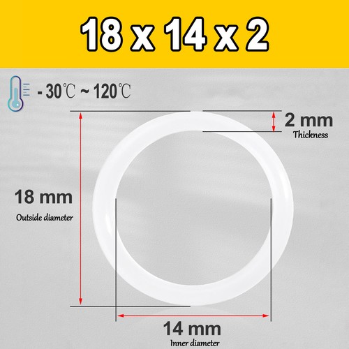 Sellos tóricos métricos de goma de silicona VMQ 2 mm sección transversal 1 mm - 161 mm de diámetro interior - Imagen 44 de 123