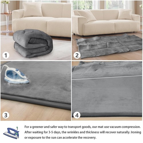 1.2" Thick Memory Foam Baby Play Mat - Stylish Non-Slip Nursery Rug 4'11"x3'28" - Picture 6 of 9