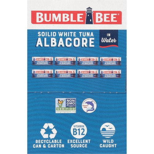 (Pack of 8) Bumble Bee Solid White Albacore Tuna in Water, 5 oz cans - Picture 5 of 8