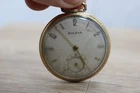 ANTIQUE BULOVA 17AH POCKET WATCH - OPEN FACE - 17 JEWELS - MECHANICAL MOVEMENT