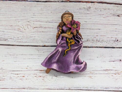 Christmas Tree Ornament Woman with Flowers Christmas Decorations