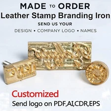 ONSALE 9cm Leather Stamp Custom Made Logo Leather Brass Stamp Wood Hot Branding