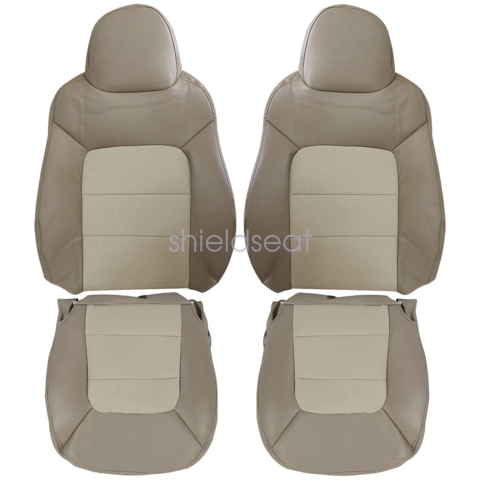2003 2004 2005 2006 For Ford Expedition Eddie Bauer Front Leather Seat Cover Tan - Image 3 of 4