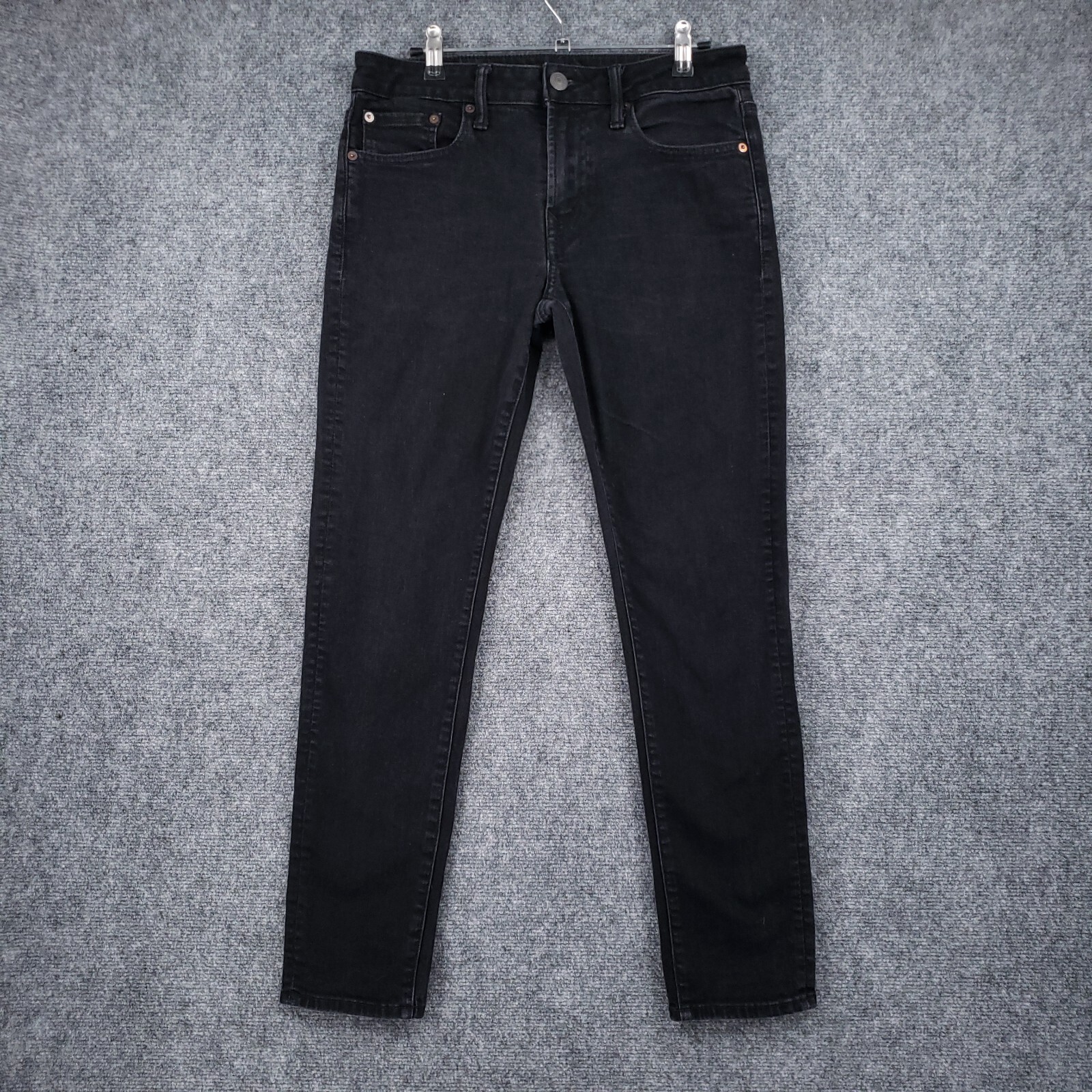 American Eagle Jeans Mens 31x28 Black Skinny Airflex Stretch Dark Wash Denim