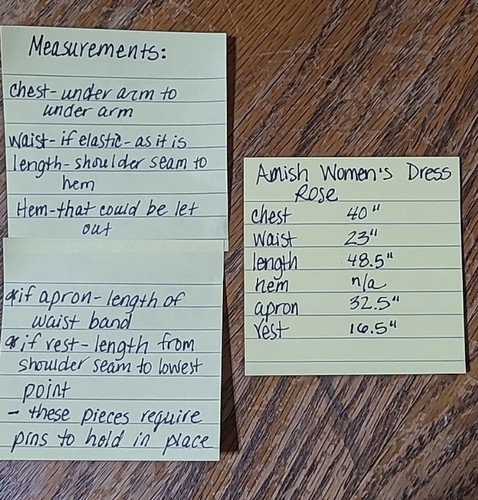 Authentic Amish Women's Dress. With Apron & Vest. See measurements For Size. - Picture 14 of 14